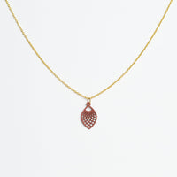 "Leaf" Necklace Wooden Pendant – Hypoallergenic Stainless Steel — Ansicht 14