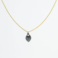 "Leaf" Necklace Wooden Pendant – Hypoallergenic Stainless Steel — Ansicht 2