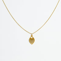 "Leaf" Necklace Wooden Pendant – Hypoallergenic Stainless Steel — Ansicht 32