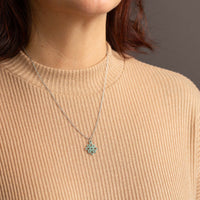"Flower Mini" Necklace Wooden Pendant - feather-light, hypoallergenic, sustainable — Ansicht 9
