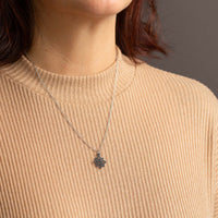 "Flower Mini" Necklace Wooden Pendant - feather-light, hypoallergenic, sustainable — Ansicht 33