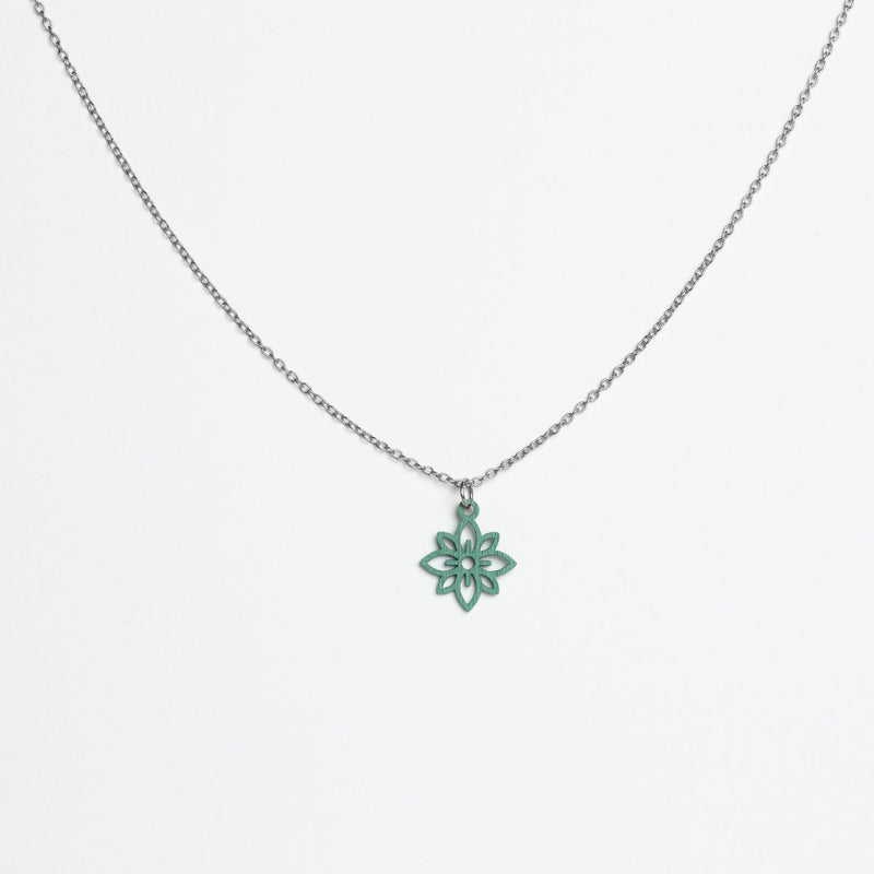"Flower Mini" Necklace Wooden Pendant - feather-light, hypoallergenic, sustainable — FEINFORMART
