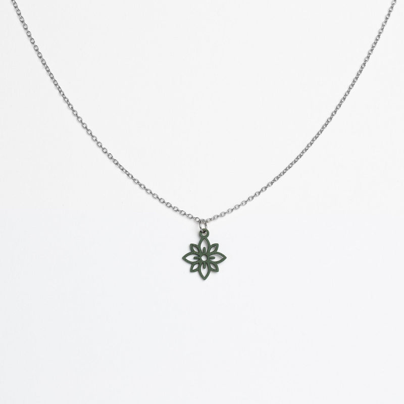 "Flower Mini" Necklace Wooden Pendant - feather-light, hypoallergenic, sustainable — Ansicht 19