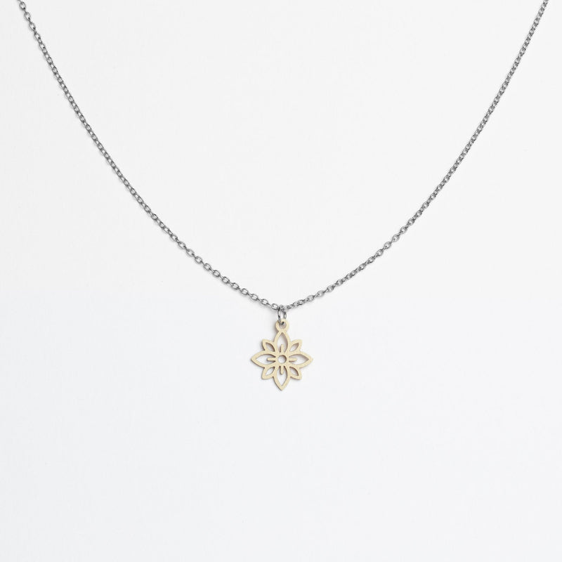 "Flower Mini" Necklace Wooden Pendant - feather-light, hypoallergenic, sustainable — Ansicht 25