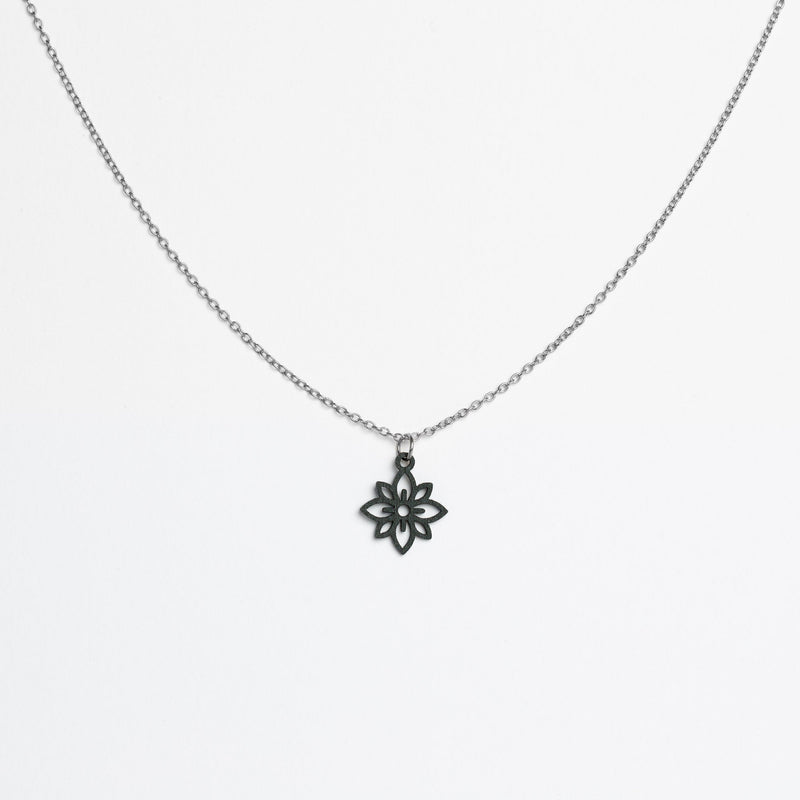 "Flower Mini" Necklace Wooden Pendant - feather-light, hypoallergenic, sustainable — Ansicht 31