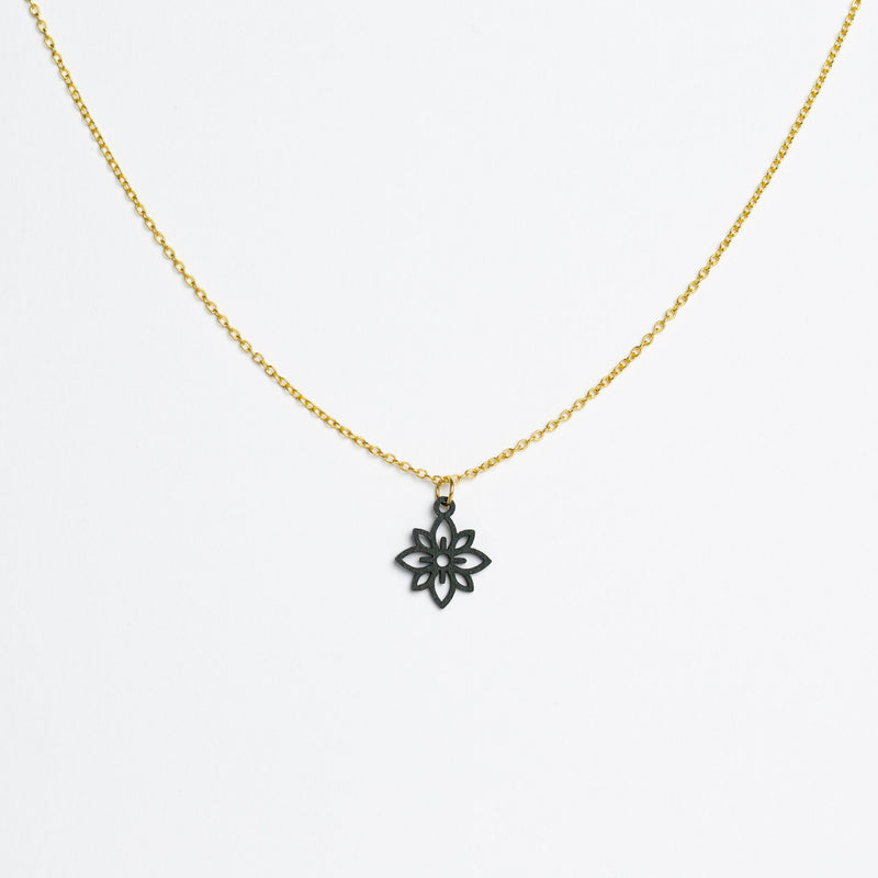 "Flower Mini" Necklace Wooden Pendant - feather-light, hypoallergenic, sustainable — Ansicht 32