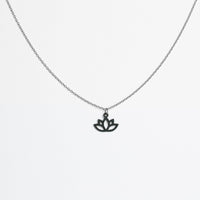 "Lotus" necklace wooden pendant – feather-light | sustainable | skin-friendly — Ansicht 25