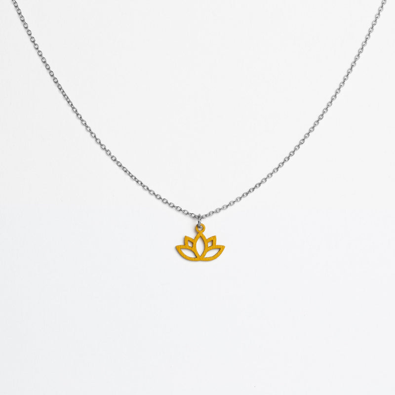 "Lotus" necklace wooden pendant – feather-light | sustainable | skin-friendly — Ansicht 31