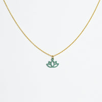 "Lotus" necklace wooden pendant – feather-light | sustainable | skin-friendly — Ansicht 8