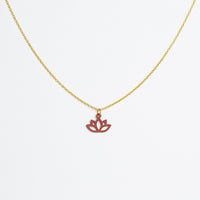 "Lotus" necklace wooden pendant – feather-light | sustainable | skin-friendly — Ansicht 2