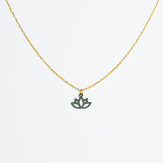 „Lotus“ Halskette mit Holzanhänger – federleicht | nachhaltig | hautfreundlich