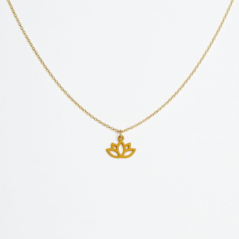 "Lotus" necklace wooden pendant – feather-light | sustainable | skin-friendly — Ansicht 32