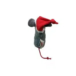 Organic Cotton Rattle "Christmas Mouse" – 100% Organic Cotton (GOTS) | Corn Fiber Filling | Handmade in Germany — Ansicht 4