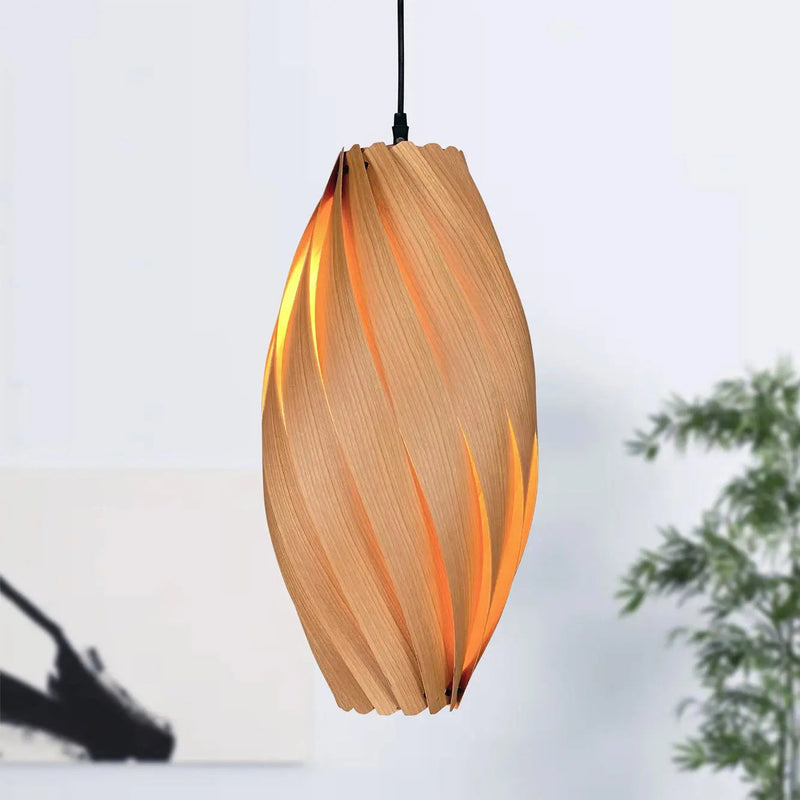 Cherry Wood Pendant Lamp 'Ardere' — Gofurnit