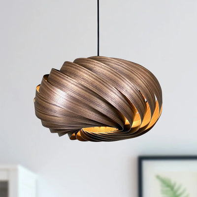 Walnut Pendant Light 'Quiescenta'