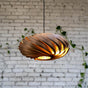 Veneria Pendant Light 50 cm Walnut Wood – Spiral Design with Natural Light