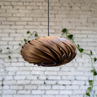 Veneria Pendant Light 50 cm Walnut Wood – Spiral Design with Natural Light — Ansicht 2