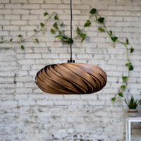 Veneria Pendant Light 50 cm Walnut Wood – Spiral Design with Natural Light — Ansicht 4