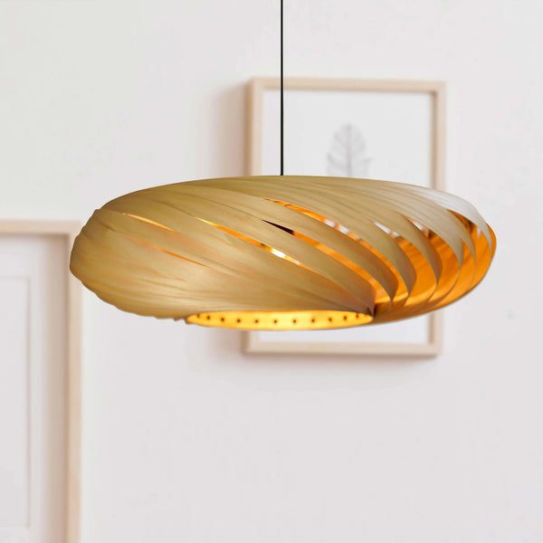 Larena Olive Wood Pendant Light – 70 cm, handmade