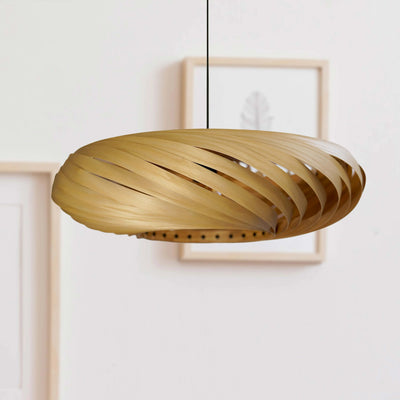 Larena Olive Wood Pendant Light – 70 cm, handmade