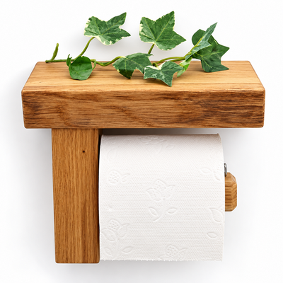 Toilettenpapierhalter CULTUS Massivholz Eiche handgefertigt