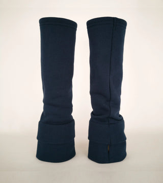 BLUE BIG FOLD arm warmers | Long sleeve warmers | Organic cotton
