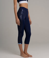 Honolulu 3/4 Leggings Night Blue High Waist Side Pocket — Ansicht 2