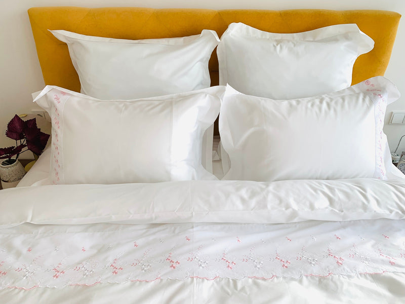Duvet Cover Set Plain Silver Blue – 100% Mako Cotton, Sateen 300 TC, Easy Iron — Ansicht 4