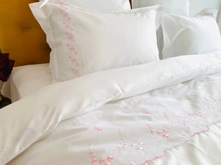 Bettwäsche Set Uni Silver Blue – 100% Mako-Baumwolle | Satin 300 TC | Bügelleicht