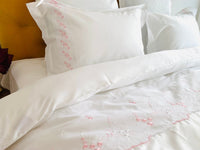 Duvet Cover Set Plain Silver Blue – 100% Mako Cotton, Sateen 300 TC, Easy Iron — Ansicht 1