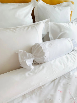 Bettwäsche Set Uni Silver Blue – 100% Mako-Baumwolle | Satin 300 TC | Bügelleicht