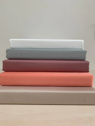 Satin Bettlaken – 100% mercerisierte Baumwolle | Satin 300 TC | Uni Farbe