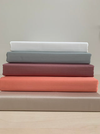 Satin Bettlaken – 100% mercerisierte Baumwolle | Satin 300 TC | Uni Farbe