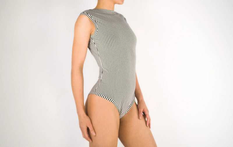 BODY LINE Striped Boat Neck Bodysuit Organic Cotton — Ansicht 2