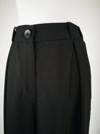 PANTS SMART BLUE – Wide wool trousers with pleats, handcrafted Berlin — Ansicht 12
