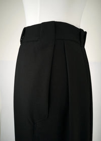 Culotte SMART – Wide-swinging trousers made of organic moleskin with pleats — Ansicht 6