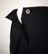 PANTS SMOOTH BLACK Wide Tencel Trousers Pleats Stone Nut Detail — Ansicht 12