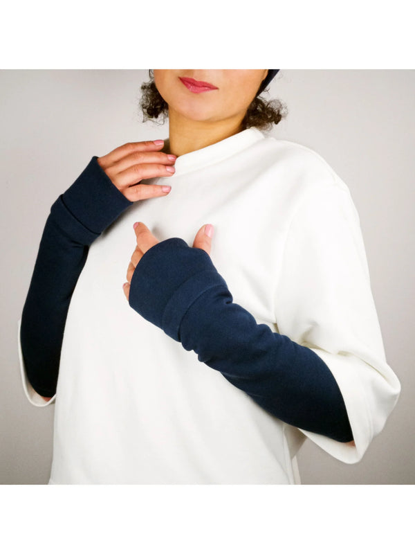 Arm Warmers MIDNIGHT – Long Organic Cotton Sleeves