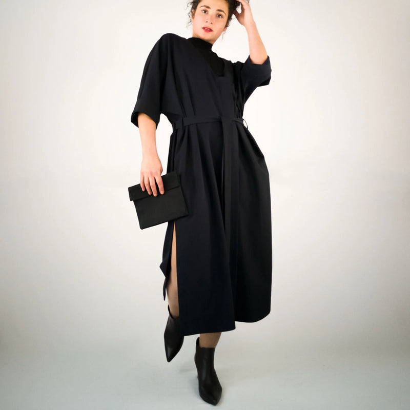 DRESSCOAT Convertible Coat Dress Made from Deadstock Cool Wool — Ansicht 4