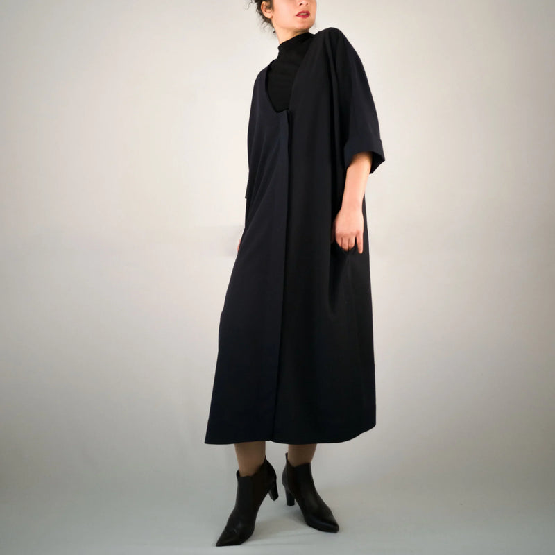 DRESSCOAT Convertible Coat Dress Made from Deadstock Cool Wool — Ansicht 2