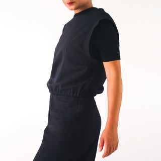 MINIMAL pullover | Short-sleeved blouse with low armholes | Wool