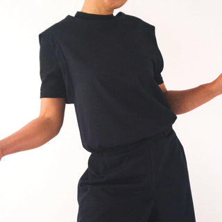 MINIMAL pullover | Short-sleeved blouse with low armholes | Wool