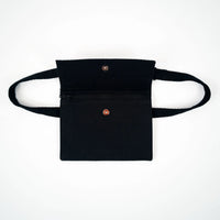 BLACK KEIJN POUCH FANNY PACK ROME Black – Organic Cotton Clutch Convertible — Ansicht 3