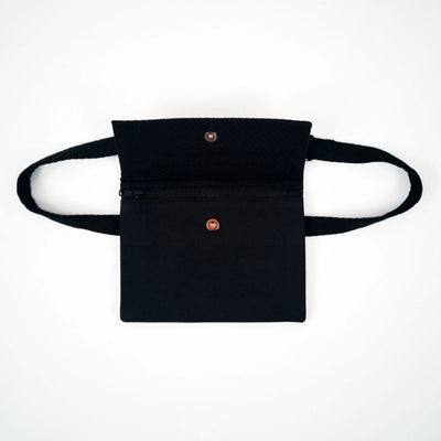 BLACK KEIJN POUCH FANNY PACK ROME Black – Organic Cotton Clutch Convertible