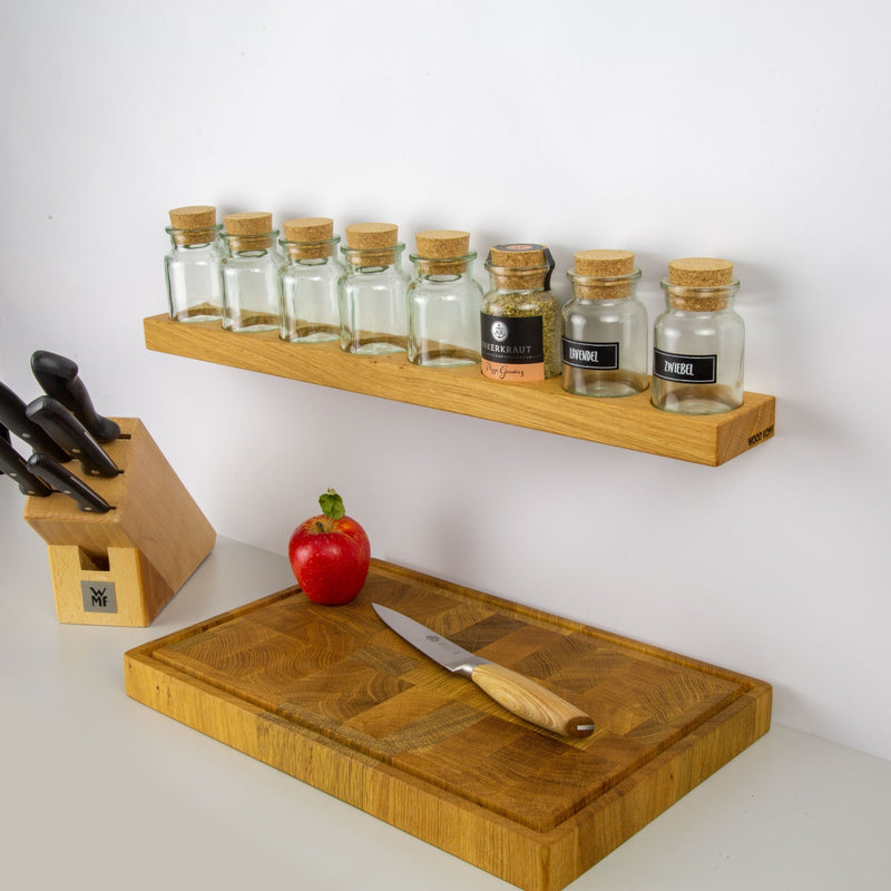 Stirnholz Schneidebrett Grano Eiche – 41 × 28 cm, handgefertigt — Ansicht 6