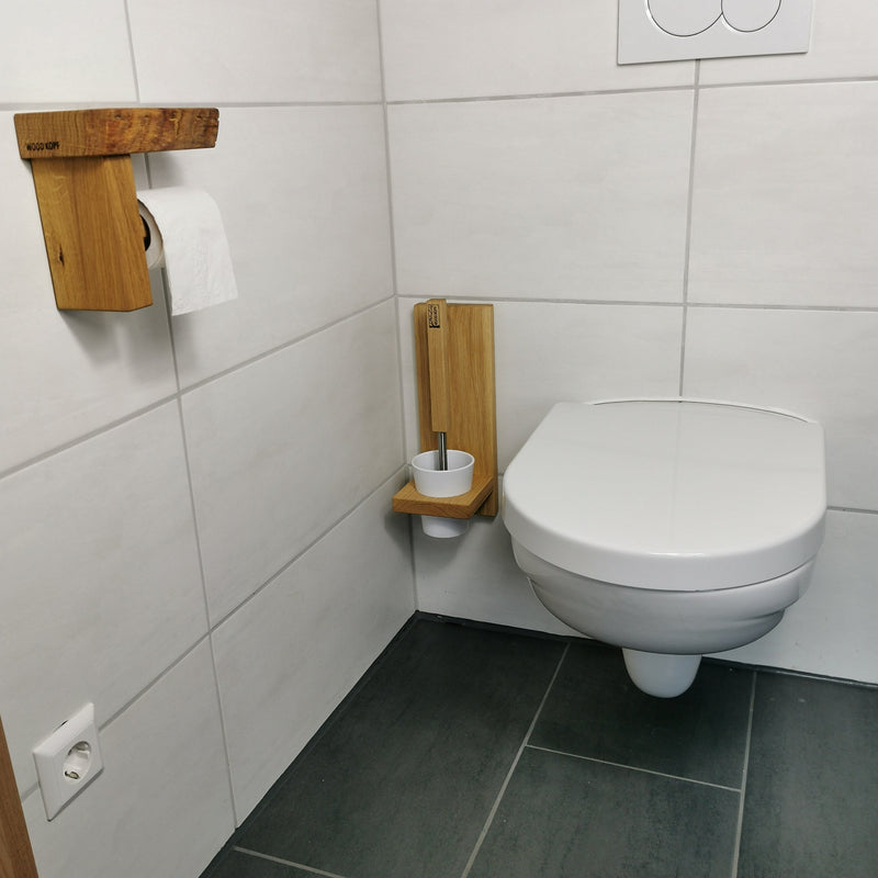 Toilettenpapierhalter CULTUS Massivholz Eiche handgefertigt — Ansicht 6