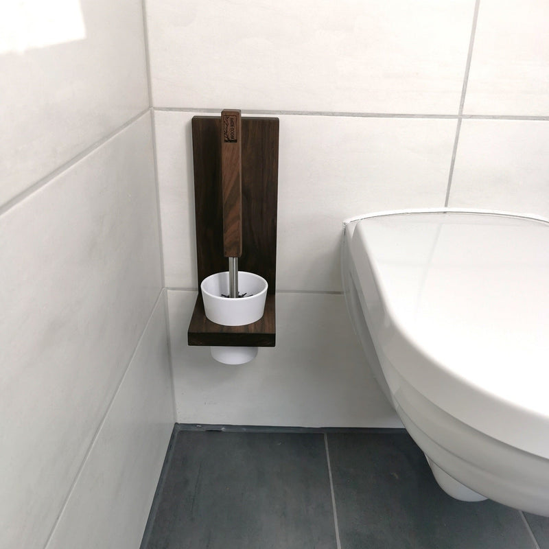 Toilettenbürstenhalter LARA aus Eichenholz – Wandmontage, handgefertigt — Ansicht 7