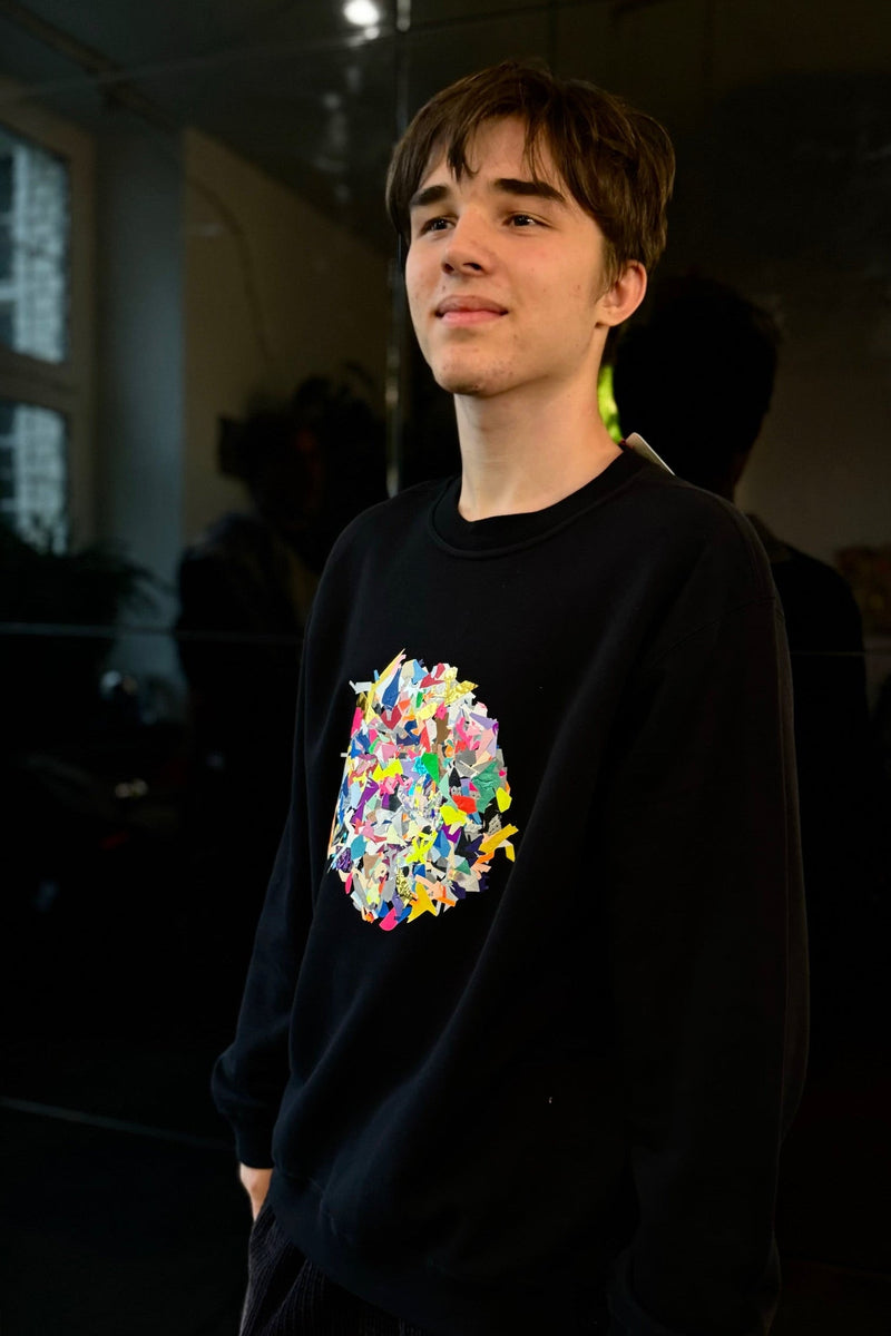 Starstyling Solar Plexus Sweater Unisex Rest-Foil Circle Handmade — Ansicht 5