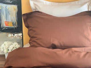 Bettwäsche Set Uni Rooibusch – 100% Baumwolle | Satin 300 TC | Bügelleicht