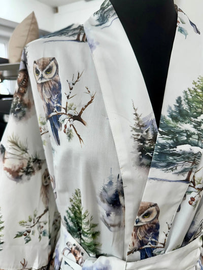 Satin Kimono Chalet aus ägyptischer Baumwolle 100% Mako